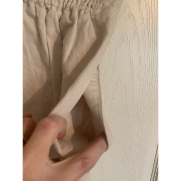 J.Crew Women's Beige Elastic Waist Lined 100% Cotton linen Mini Skirt Size 0 - Picture 6 of 10